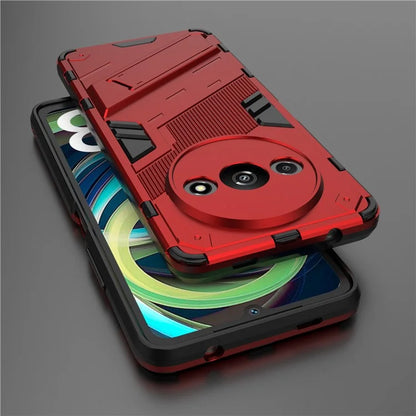 For Xiaomi Redmi A3 Phone Cover PC+TPU Dual-Layer Protection Case Built-in Kickstand