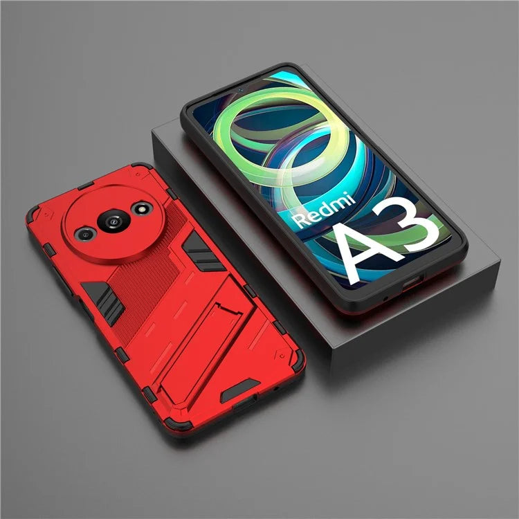 For Xiaomi Redmi A3 Phone Cover PC+TPU Dual-Layer Protection Case Built-in Kickstand