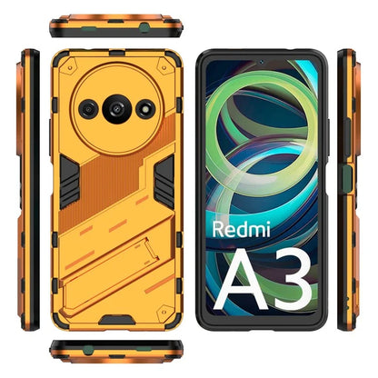 For Xiaomi Redmi A3 Phone Cover PC+TPU Dual-Layer Protection Case Built-in Kickstand