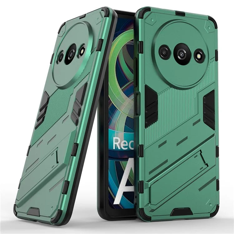 For Xiaomi Redmi A3 Phone Cover PC+TPU Dual-Layer Protection Case Built-in Kickstand