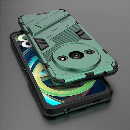 For Xiaomi Redmi A3 Phone Cover PC+TPU Dual-Layer Protection Case Built-in Kickstand