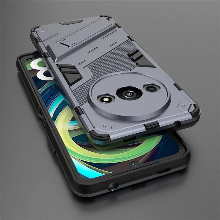 For Xiaomi Redmi A3 Phone Cover PC+TPU Dual-Layer Protection Case Built-in Kickstand