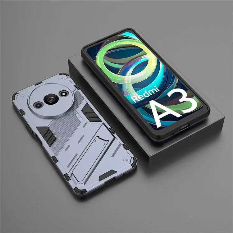 For Xiaomi Redmi A3 Phone Cover PC+TPU Dual-Layer Protection Case Built-in Kickstand