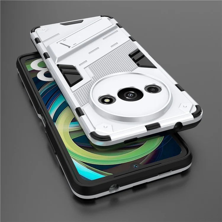 For Xiaomi Redmi A3 Phone Cover PC+TPU Dual-Layer Protection Case Built-in Kickstand