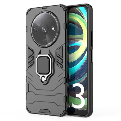 For Xiaomi Redmi A3 Case Dual-Layer PC+TPU Armor Phone Cover Ring Holder Kickstand
