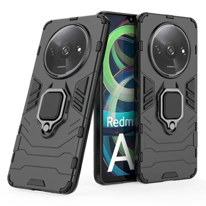 For Xiaomi Redmi A3 Case Dual-Layer PC+TPU Armor Phone Cover Ring Holder Kickstand