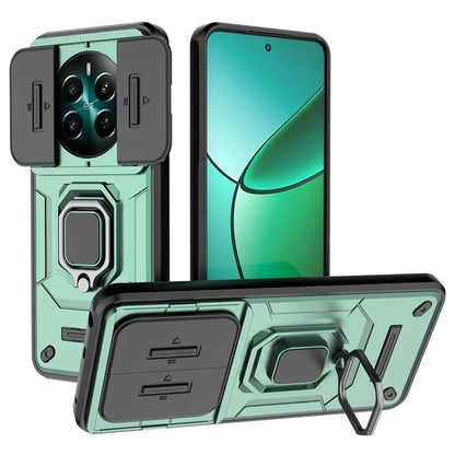 For Realme 12+ 5G Case PC+TPU Protective Phone Cover with Slide Camera Protector