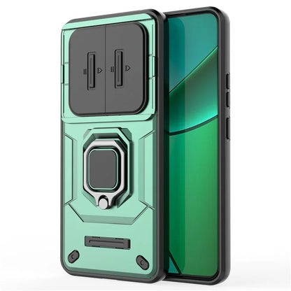 For Realme 12+ 5G Case PC+TPU Protective Phone Cover with Slide Camera Protector