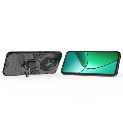 For Realme 12+ 5G Case Ring Kickstand PC+TPU Anti-Scratch Phone Cover