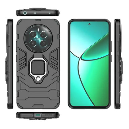 For Realme 12+ 5G Case Ring Kickstand PC+TPU Anti-Scratch Phone Cover