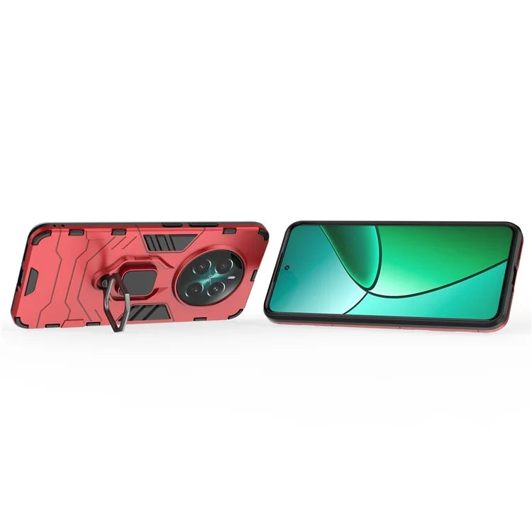 For Realme 12+ 5G Case Ring Kickstand PC+TPU Anti-Scratch Phone Cover