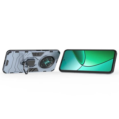 For Realme 12+ 5G Case Ring Kickstand PC+TPU Anti-Scratch Phone Cover