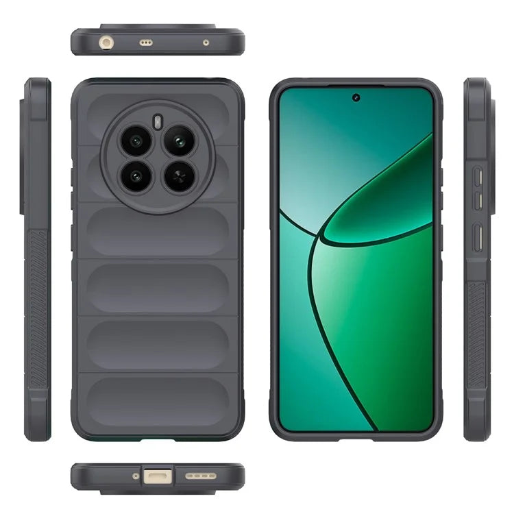 For Realme 12+ 5G TPU Case Anti-slip Rugged Back Protective Cover