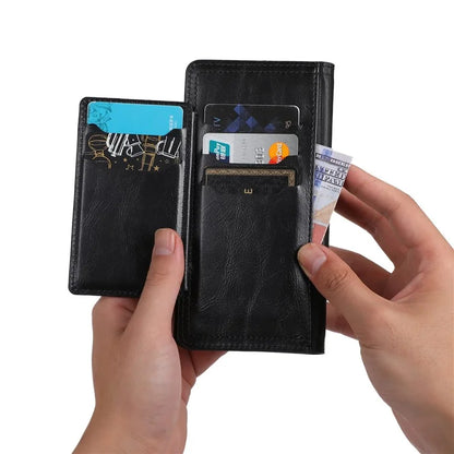 For Samsung Galaxy A15 4G / A15 5G Case Zipper PU Leather Stand Wallet Phone Cover