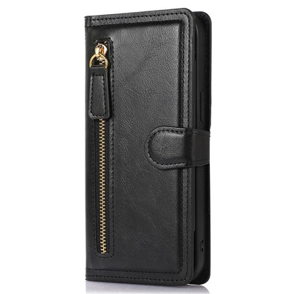 For Samsung Galaxy A15 4G / A15 5G Case Zipper PU Leather Stand Wallet Phone Cover