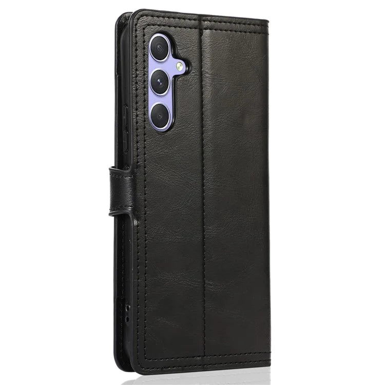 For Samsung Galaxy A15 4G / A15 5G Case Zipper PU Leather Stand Wallet Phone Cover