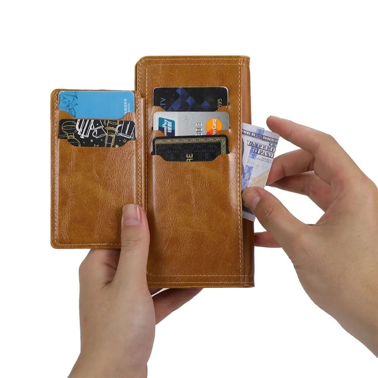 For Samsung Galaxy A15 4G / A15 5G Case Zipper PU Leather Stand Wallet Phone Cover