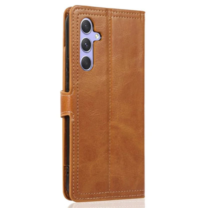 For Samsung Galaxy A15 4G / A15 5G Case Zipper PU Leather Stand Wallet Phone Cover