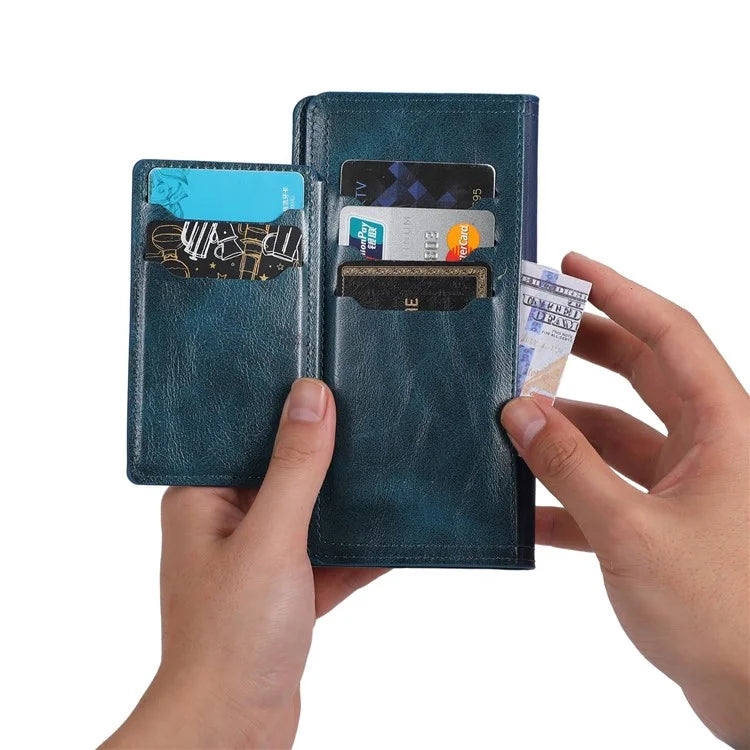 For Samsung Galaxy A15 4G / A15 5G Case Zipper PU Leather Stand Wallet Phone Cover
