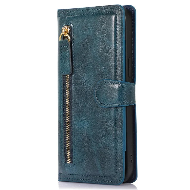 For Samsung Galaxy A15 4G / A15 5G Case Zipper PU Leather Stand Wallet Phone Cover