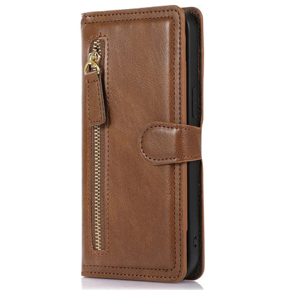 For Samsung Galaxy A15 4G / A15 5G Case Zipper PU Leather Stand Wallet Phone Cover