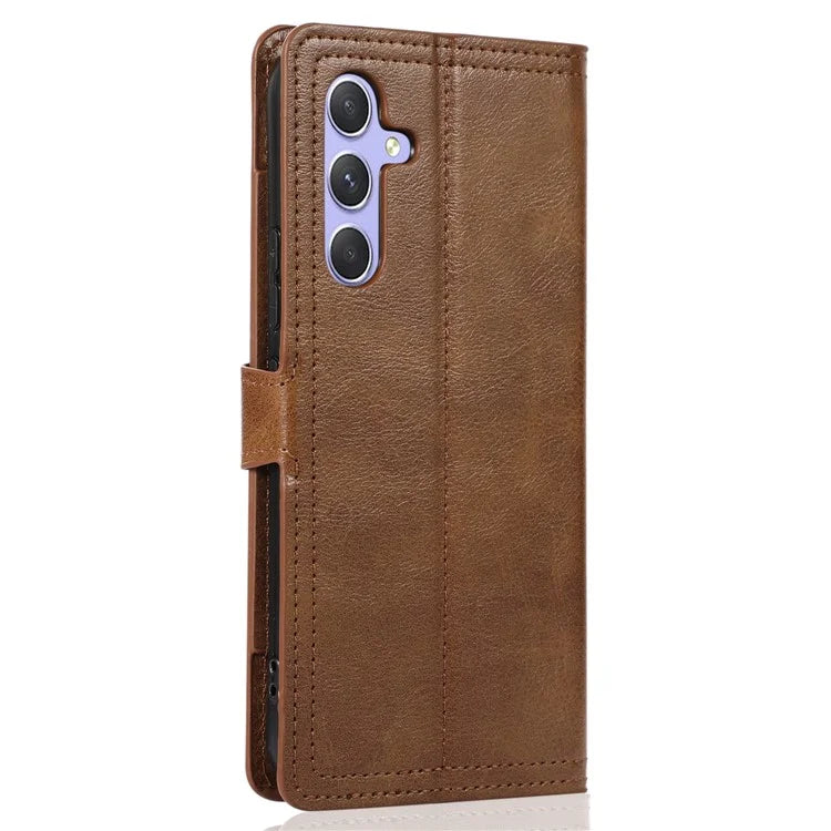 For Samsung Galaxy A15 4G / A15 5G Case Zipper PU Leather Stand Wallet Phone Cover