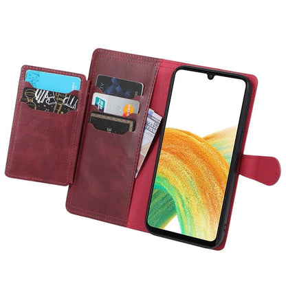 For Samsung Galaxy A15 4G / A15 5G Case Zipper PU Leather Stand Wallet Phone Cover