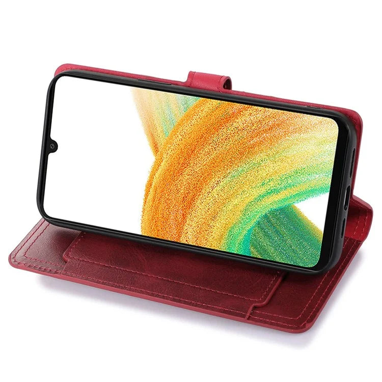 For Samsung Galaxy A15 4G / A15 5G Case Zipper PU Leather Stand Wallet Phone Cover