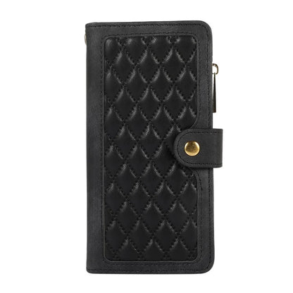 For Samsung Galaxy A55 5G Case Zipper Pocket Flip Leather Phone Cover Handbag
