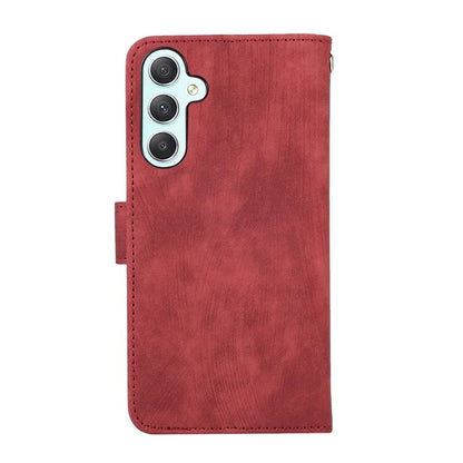For Samsung Galaxy A55 5G Case Zipper Pocket Flip Leather Phone Cover Handbag