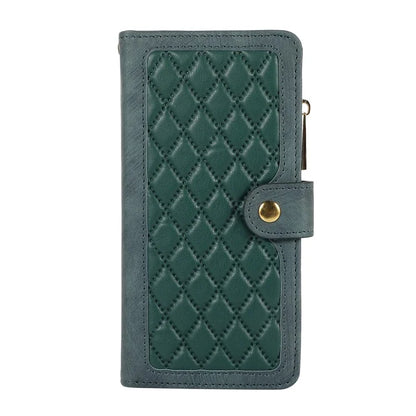 For Samsung Galaxy A55 5G Case Zipper Pocket Flip Leather Phone Cover Handbag