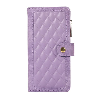 For Samsung Galaxy A55 5G Case Zipper Pocket Flip Leather Phone Cover Handbag