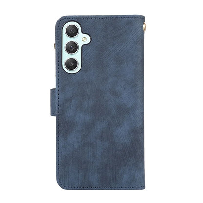 For Samsung Galaxy A55 5G Case Zipper Pocket Flip Leather Phone Cover Handbag