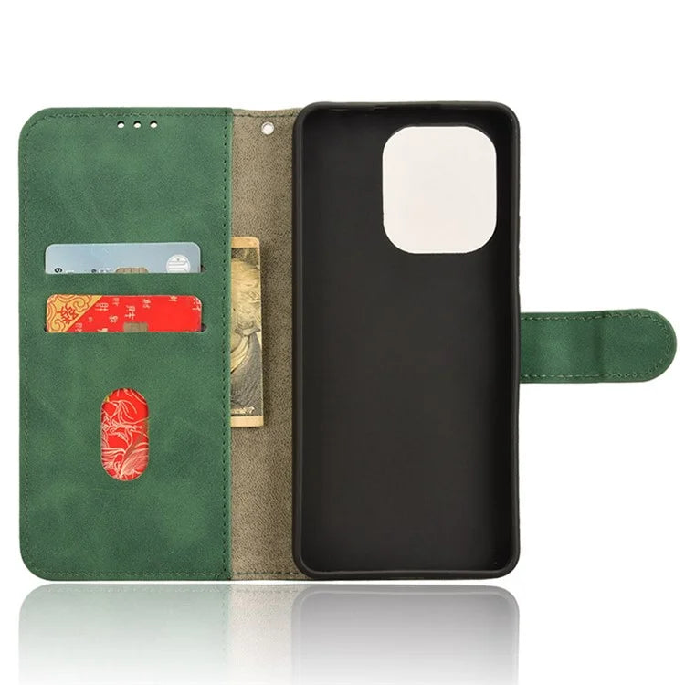 For Xiaomi Redmi Note 13 4G Case Skin-Touch Leather Flip Stand Phone Protective Cover