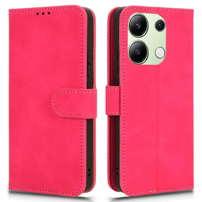 For Xiaomi Redmi Note 13 4G Case Skin-Touch Leather Flip Stand Phone Protective Cover