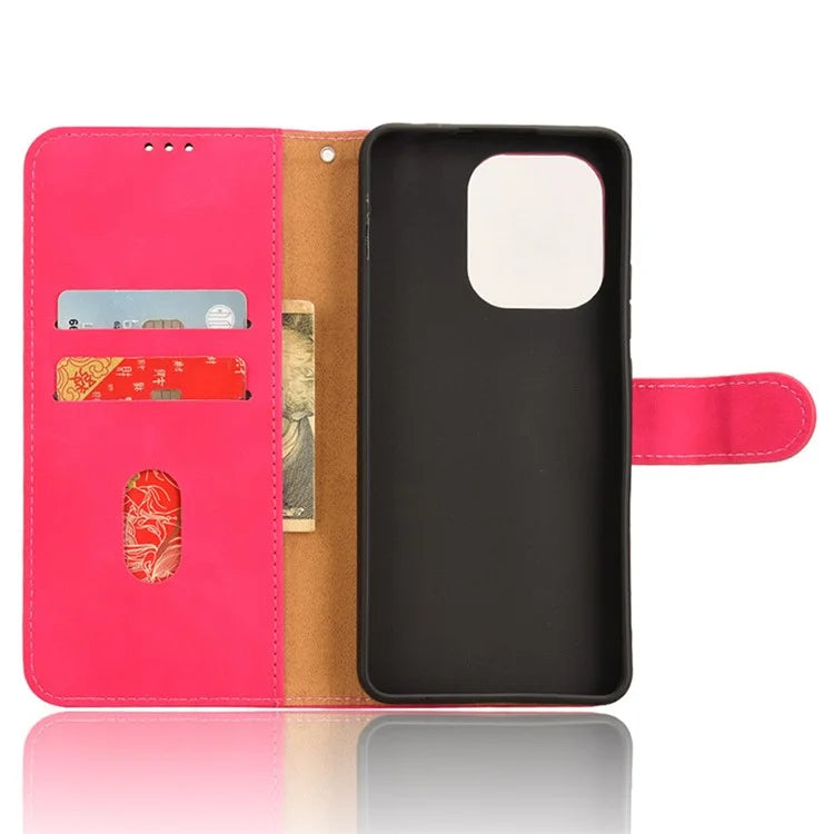 For Xiaomi Redmi Note 13 4G Case Skin-Touch Leather Flip Stand Phone Protective Cover