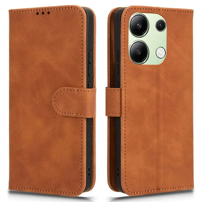 For Xiaomi Redmi Note 13 4G Case Skin-Touch Leather Flip Stand Phone Protective Cover