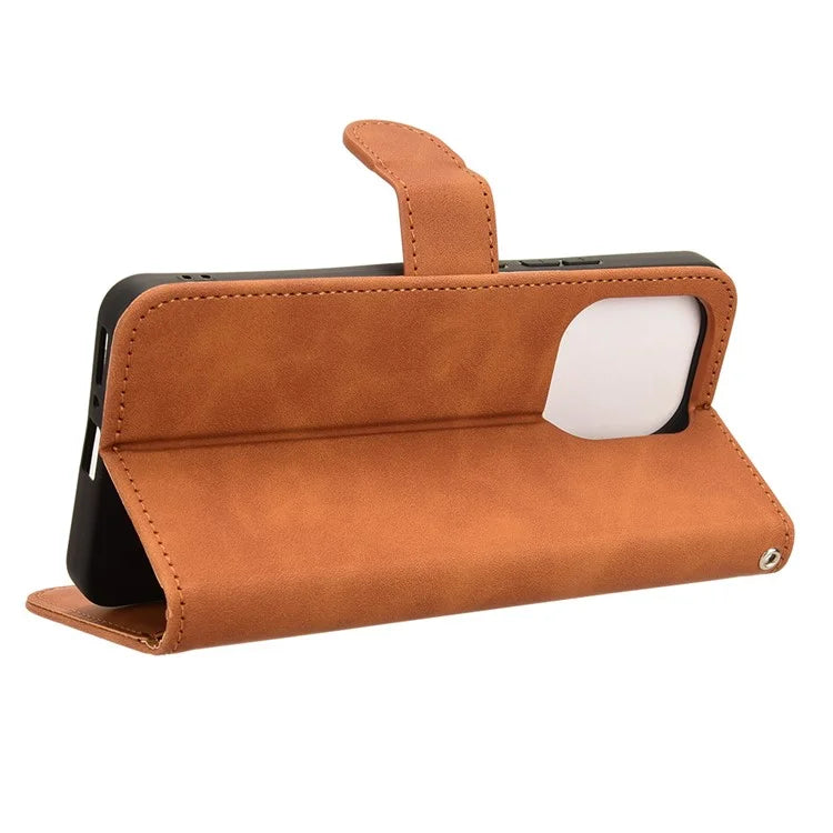 For Xiaomi Redmi Note 13 4G Case Skin-Touch Leather Flip Stand Phone Protective Cover