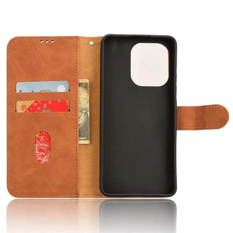 For Xiaomi Redmi Note 13 4G Case Skin-Touch Leather Flip Stand Phone Protective Cover