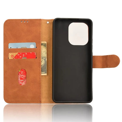 For Xiaomi Redmi Note 13 4G Case Skin-Touch Leather Flip Stand Phone Protective Cover
