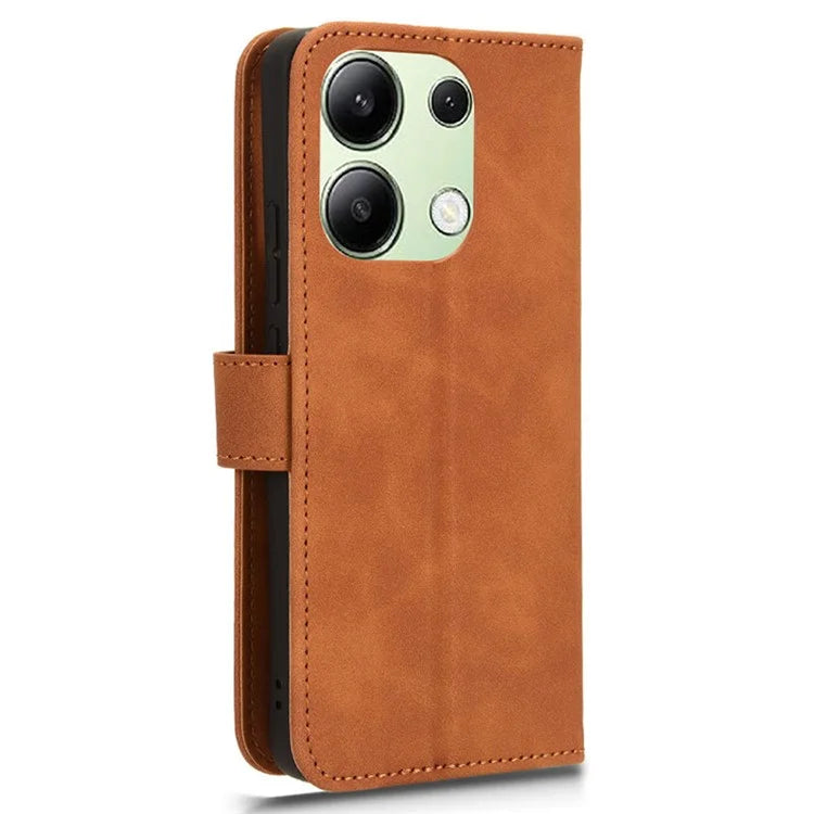 For Xiaomi Redmi Note 13 4G Case Skin-Touch Leather Flip Stand Phone Protective Cover