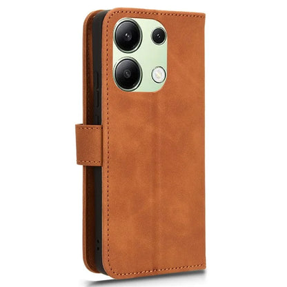 For Xiaomi Redmi Note 13 4G Case Skin-Touch Leather Flip Stand Phone Protective Cover