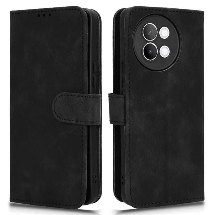 For vivo S18e 5G Leather Case Skin-Touch Wallet Phone Cover