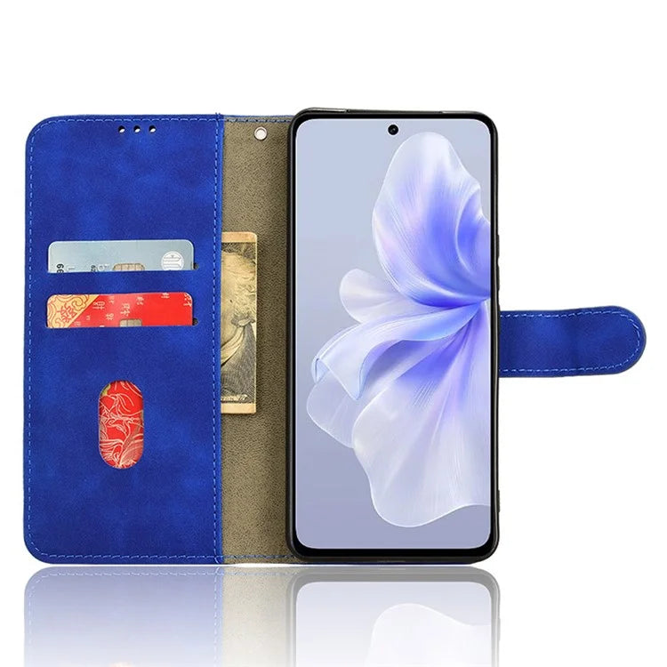 For vivo S18e 5G Leather Case Skin-Touch Wallet Phone Cover