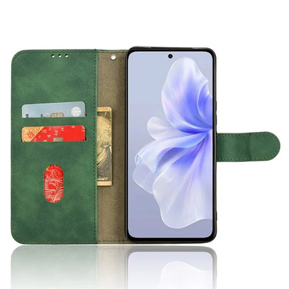 For vivo S18e 5G Leather Case Skin-Touch Wallet Phone Cover