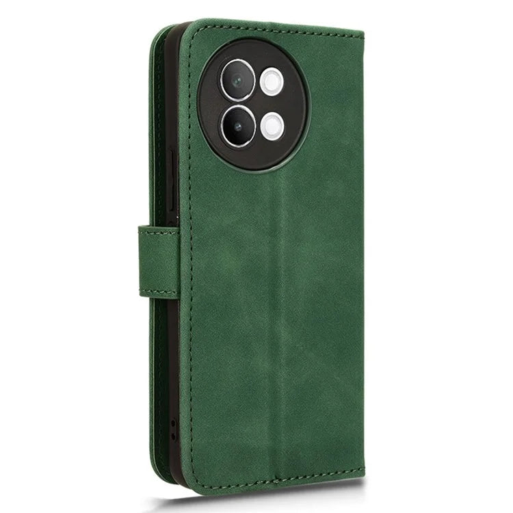 For vivo S18e 5G Leather Case Skin-Touch Wallet Phone Cover