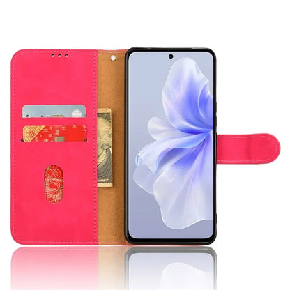 For vivo S18e 5G Leather Case Skin-Touch Wallet Phone Cover