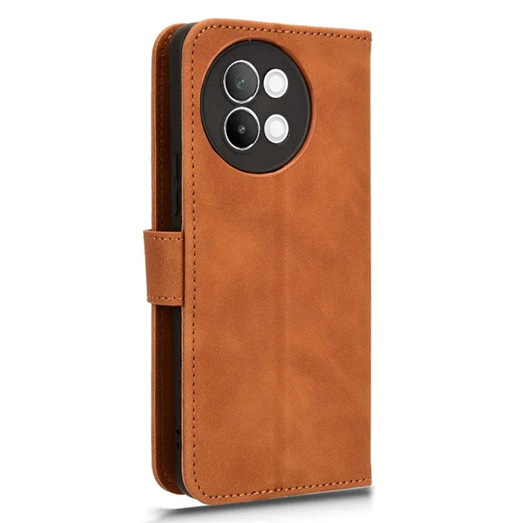 For vivo S18e 5G Leather Case Skin-Touch Wallet Phone Cover