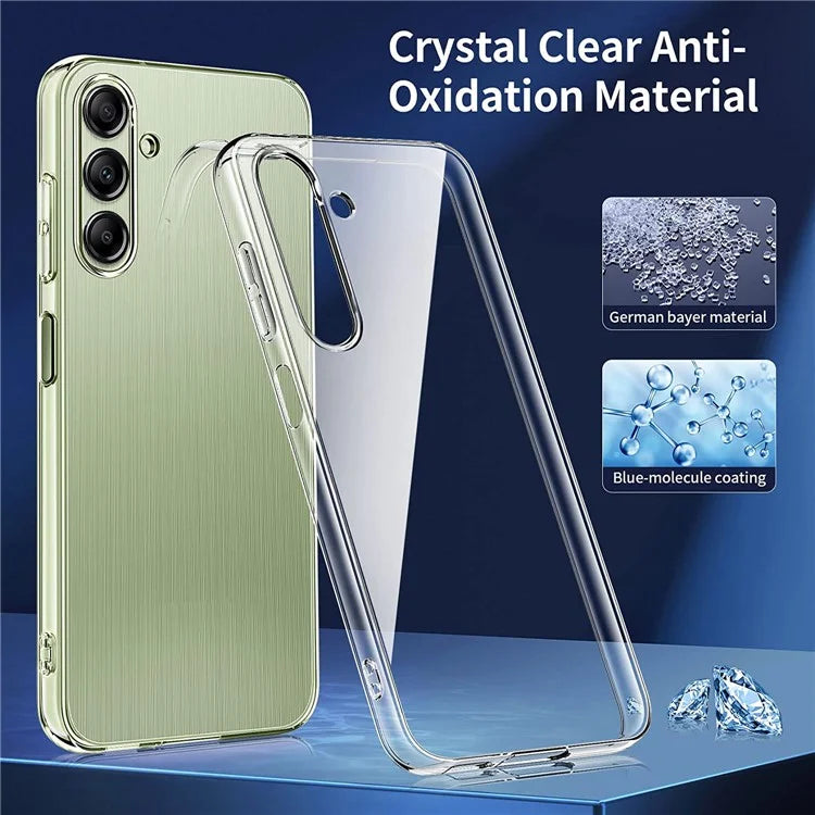 For Samsung Galaxy A25 5G (Global) (161.0 x 76.5 x 8.3mm) Case TPU Transparent Phone Cover with 3Pcs Tempered Glass Film