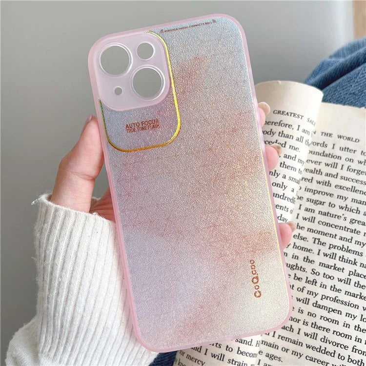 Q.COO Aurora Series for iPhone 13 Case TPU+PET Phone Cover with Aesthetic Detailing